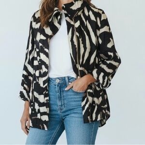Luii Black and Cream Zebra Print Jacket